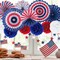 25Pcs Patriotic Party Decorations Set, 4th of July American Flag Party Supplies (Red, White, Blue)